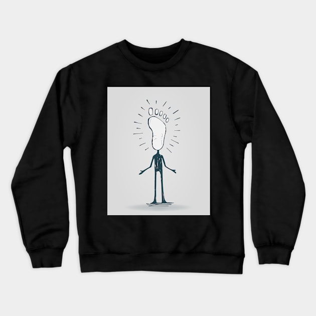 Pedestrian head illustration Crewneck Sweatshirt by bernardojbp